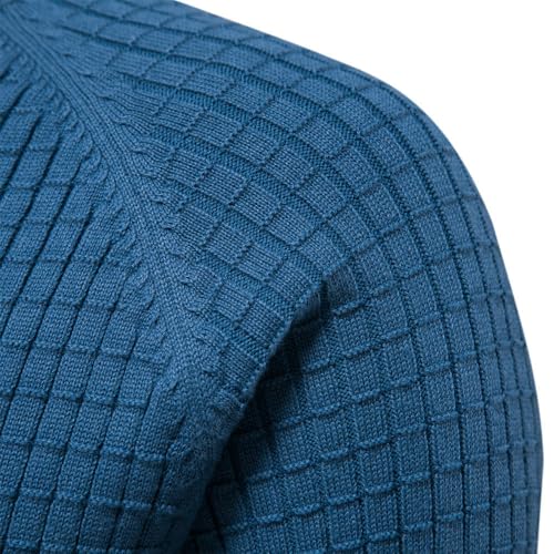 Suéter a cuadros masculino tejido fino de otoño invierno 4