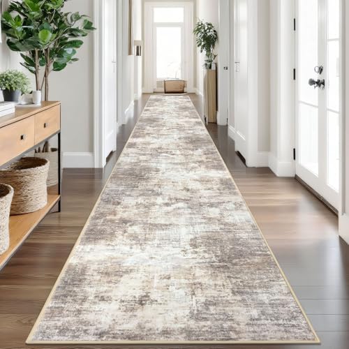 IOHOUZE Abstract Runner Rug 3x20 Ft Non-Slip