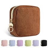 Neceser Compresas Pequeño Bolso de Almacenamiento para Compresas Algodon Tampones Organizadora Bolsa Menstrual de Servilletas Sanitarias Bolsas Portátil Mujers Regalo Adolescentes Niñas(Marrón)
