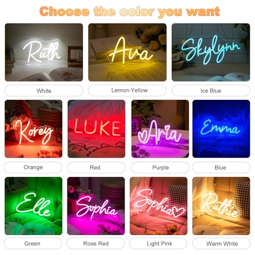 Image of Custom Neon Sign, Customizable With Personalized Neon Sign Names, Used For Wall, Room, Bedroom, Wedding, Party Decoration, LED Neon Christmas Gift,Custom name Neon Sign