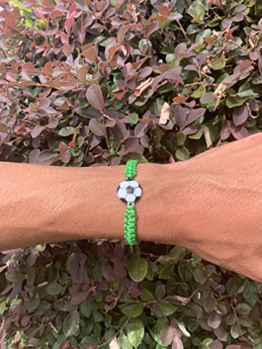 image for Sportybella Soccer Bracelet, Adjustable Unisex Soccer Jewelry Paracord
