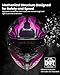 ILM Motorcycle Helmet Full Face with Pinlock Compatible Clear&Tinted Visors and Fins Street Bike Motocross Casco DOT Model Z501(Rose Agent, Medium)