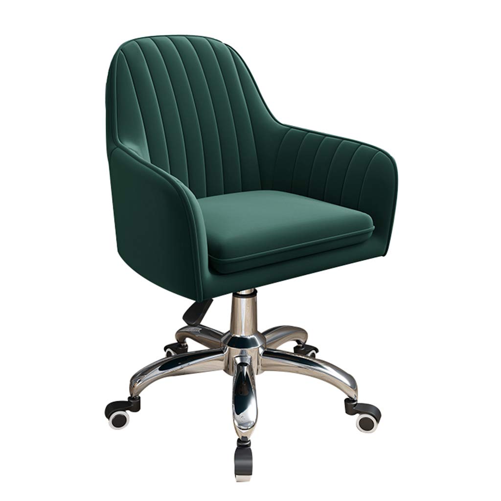 Chaise de bureau confortable rembourrée marron au design soigné et moderne