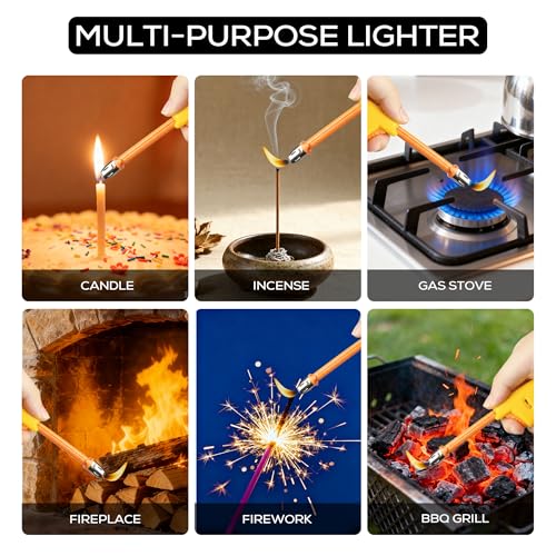 Encendedor de vela con cuello largo ajustable 5 unidades miniatura 6