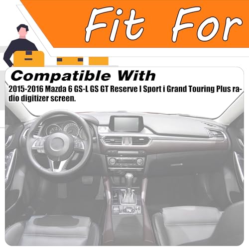 Image of Touch Screen Digitizer Replacement 36-PIN,Anti-Glare Glass Touchscreen | No Whitening or Fogging,Compatible for 2017 2018 2019 Mazda 6,Radio Screen,Replace#GML8611J0,(36-PIN)