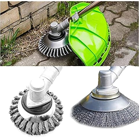 Hmpet Grass Trimmer Head,Derusting Weeding Wheel with Grass Strimmer Head Trimmer Brush for String Trimmers, Rust Removal, Lawn Mower,2Pcs,6inch Cover