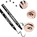 Pinkiou 2 in 1 Double-headed Liquid Eyeliner Pen Stamp Super Slim Gel Felt Tip High Pigment Black Waterproof Smudgeproof Long Lasting Tattoo Makeup Tool(Star)
