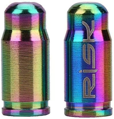 2Pcs Valve Covers Alloy Tire Stem Valve Covers Dust Cover (Color : Multi-Colored) Valve Covers Oil Slick Mouatin Pedals Valve Valve