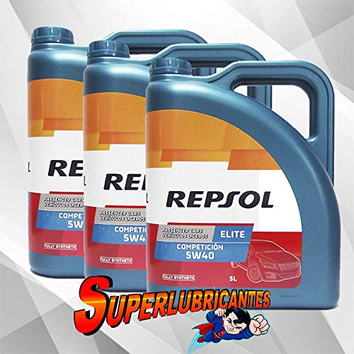 Mundocoche Repsol Elite Competición 5W40 3x5L(15Litros)