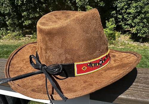 Image of Cowboy Western Beaded Hat Band Rodeo Style Handmade