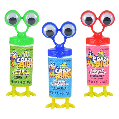 Koko's Crazy Bird Dip-N-Lik Candy, .95 oz (27 g) - 12 Count Display Box