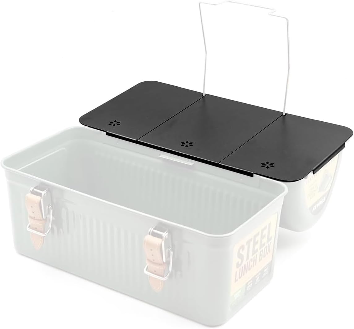 Ultralight Aluminum Alloy Table Top Compatible for Stanley Lunch Box 10qt(9.4L) Black Metal Top Plate Hammertone Camping Accessories