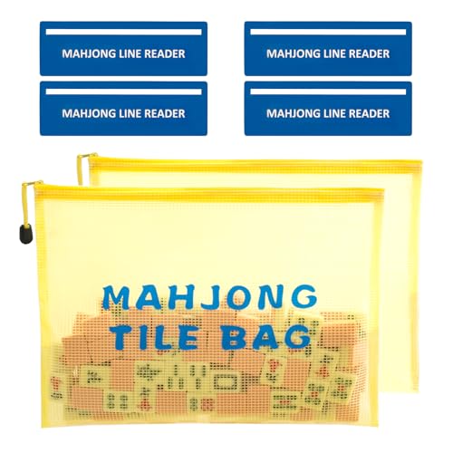 Set de 2 bolsas y 4 guías para Mahjong americano