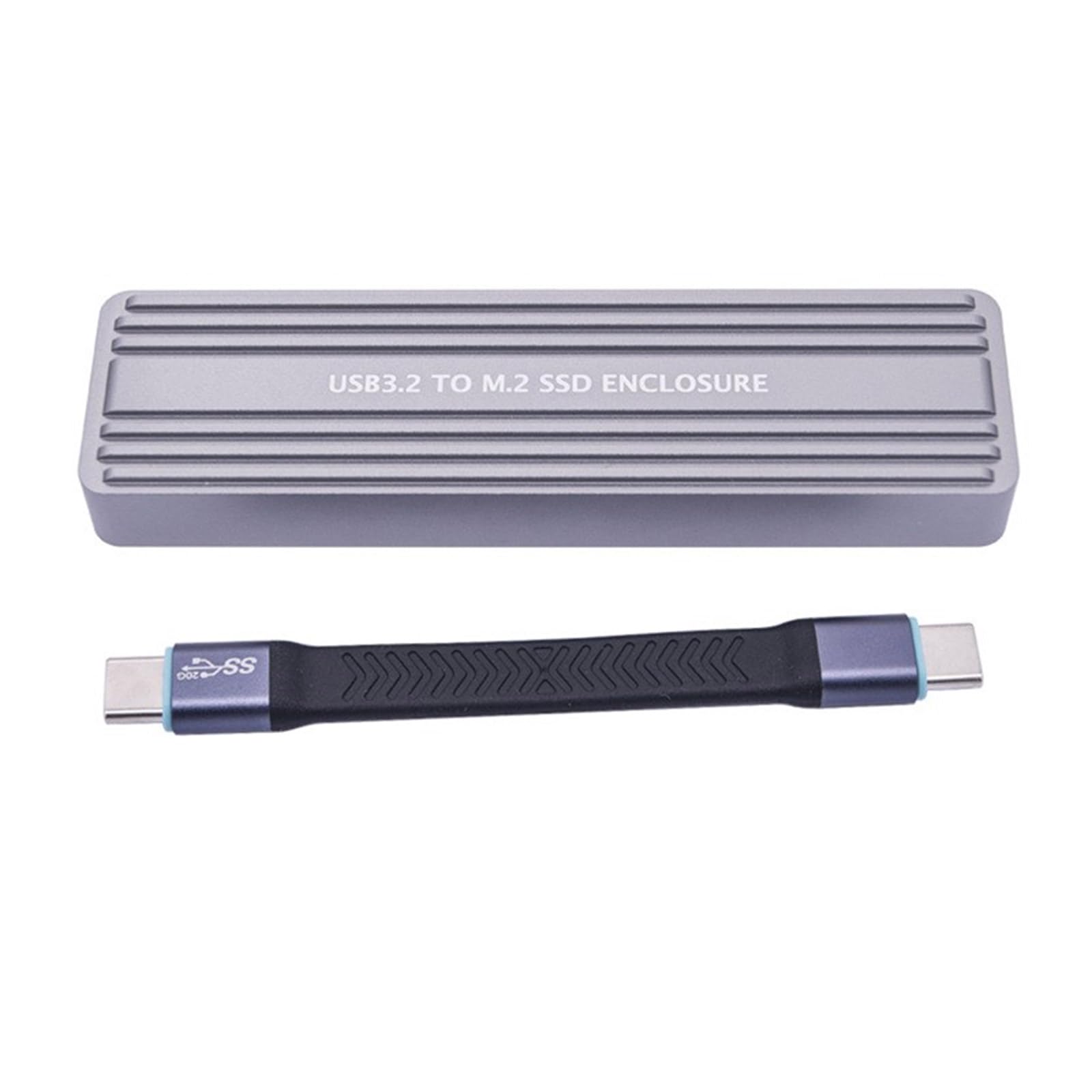 Caja de disco sólido USB 3.2 de aluminio para protocolos dobles PCIE sin herramientas, instala hasta 4 TB para 20 Gbps