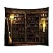 A.Monamour Tapisserie Murale Magie Rétro Bibliothèque Vintage Bibliothèque Pleine De Livres Scène De Conte De Fées Fond Boho Hippie Tenture Murale Tapisserie Murale Nappes 180x230Cm Tissu 180x230Cm