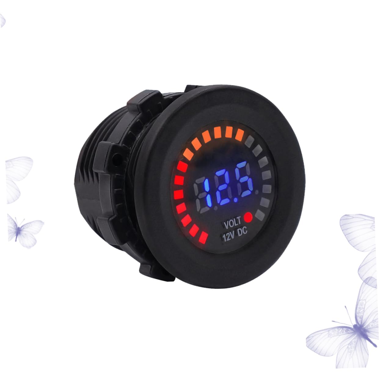 VICASKY 3pcs Digital Display Voltmeter Led Gauge for Car Motorcycle Boat and ATV Compact Voltage Monitor for Battery Status and Reverse Connection