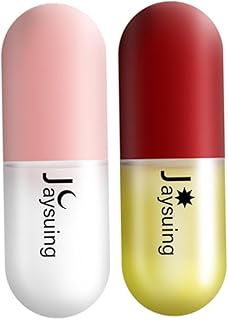 FOMIYES 2 Peças Cápsula Óleo Labial Hidratante Batom Lip Plumper Brilho Labial Hidratante Bálsamo Labial Natural Plumper Batom Natural Bálsamo Para Lábios Rachados Octyldodecanol Produto