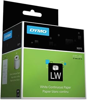 DYMO THERMAL RECEIPT ROLL PAPER, 2 1/2 X 300, WHITE, Case of 5 Rolls