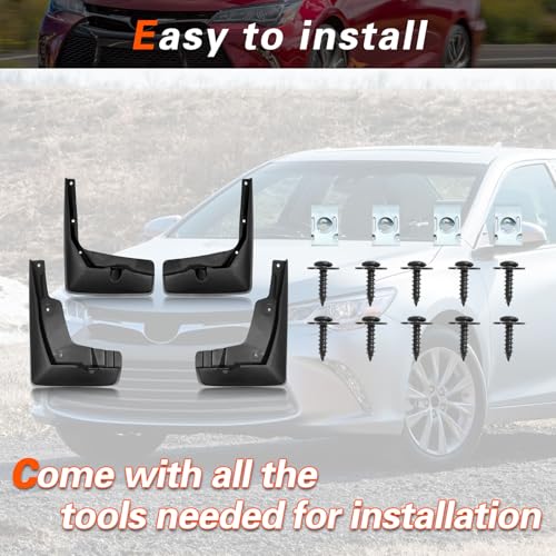 Image of 2015 Camry Mud Flaps Mud Guards Compatible with Toyota Camry 2015-2017 Splash Guard No Drilling Required All Weather Mudflaps(Set of 4)