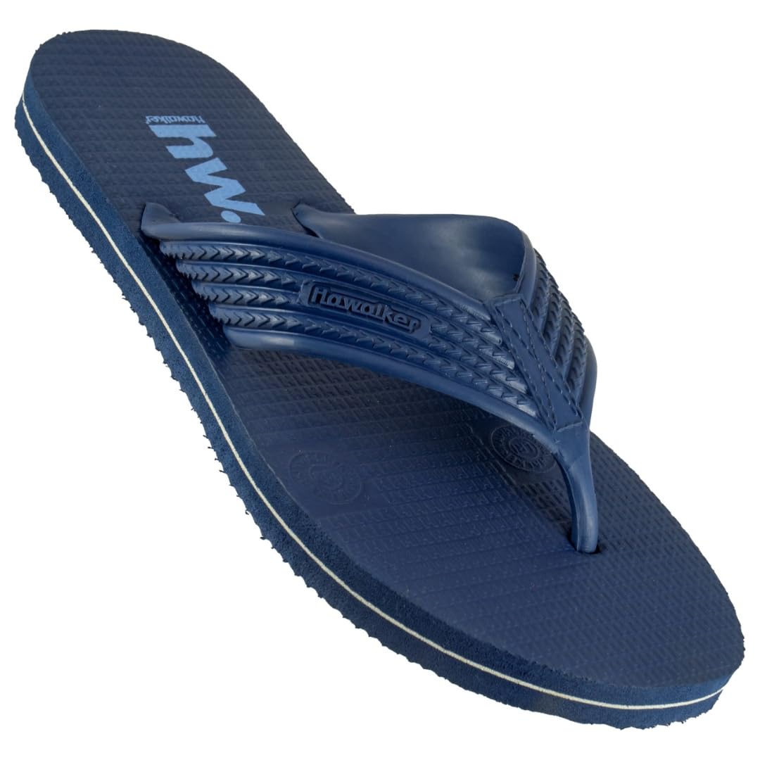 HW Prime Men's Flip Flops Made with 100% Natural & Durable Rubber for All Weather | Comfortable Hawai Chappals | Regular Wear Slippers-image-13