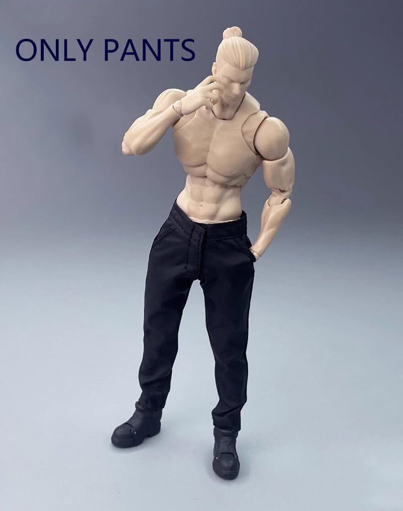 ximitoy (ONLY Pants) 1/12th Male Black Pants Model for 6'' Romankey