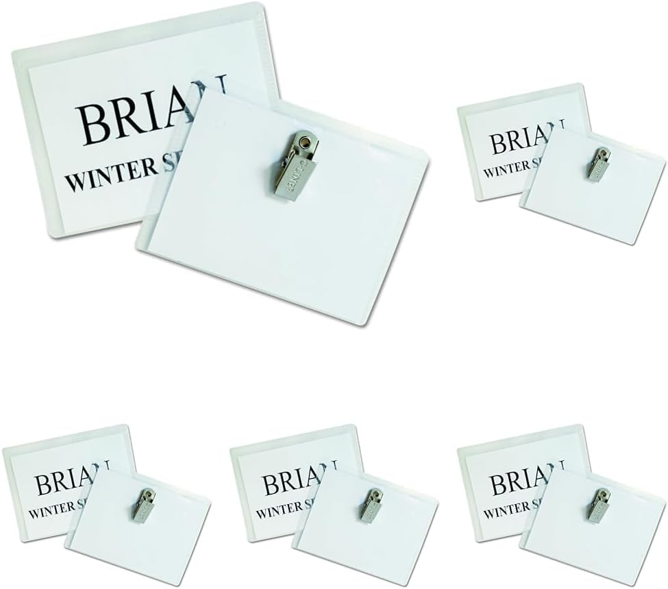 C-Line Name Badge Kits, Top Load, 4 X 3, Clear, 50/box