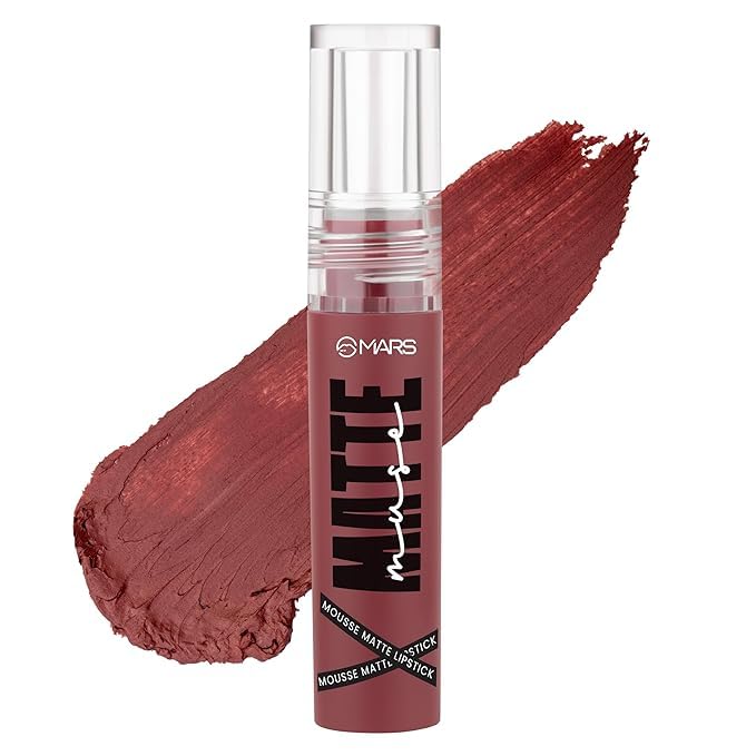 MARS Matte Muse Mousse Lipstick, 3ml, Highly Pigmented, Smooth Texture, Hydrating Formula, Blurry Lips Effect, Doe-Foot Applicator (01-LEADING LADY)-picture-18