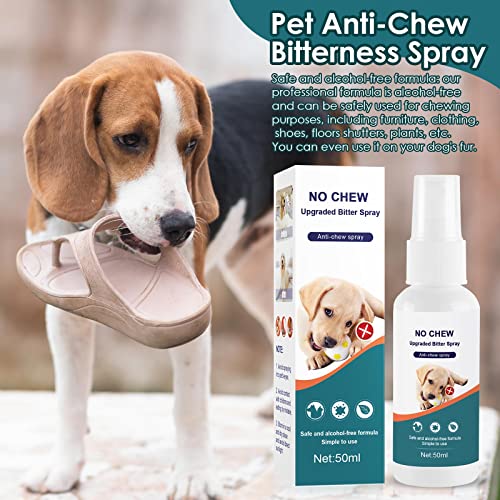 No Chew Spray For Dogs, Bitter Apple Spray For Dogs To Stop Chewing, Dog Spray Deterrent For Pet Behavior Training, Indoor And Outdoor Use, Prevent Scratching, Stay Away From Restricted Areas 50Ml #TOP3