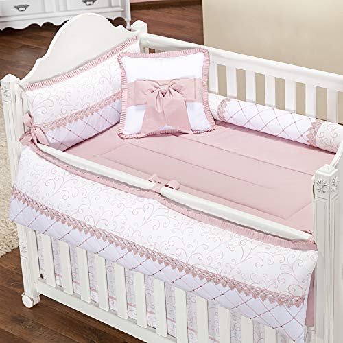 Batistela Baby 31189, Kit Berço Nina Rosé, 9 Peças