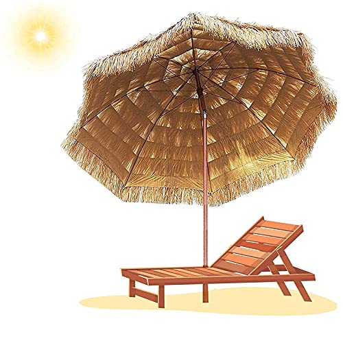 Parasol de palma natural de 3.0M ideal para crear sombra en la terraza 1