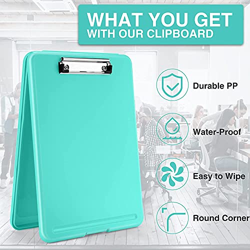 Image of oddpod Praise A4 Clip Pad /Clipboard with Storage Case for Paper and Document Storage 83002 (Aqua)