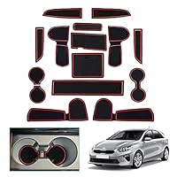 LUWU Tappetini Antiscivolo Per Kia Ceed/ProCeed/XCeed GT 2018-2024 (Cambio Automatico). Set Da 15 Pezzi Per Portabicchieri, Console E Tasche. Colore Bianco.