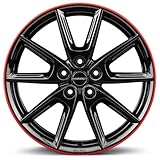 4x Borbet alloy rims LX19 8x19 ET50 5x108 black glossy rim red compatible with Jaguar S-Type XE XF