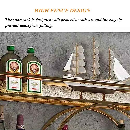 XCHSXYL Floating Wine Rack with Glass Holder Wall Mounted Bar Unit Storage Display Shelf for Home Kitchen Bar Restaurant Decor (Black 100x15) steampunk buy now online