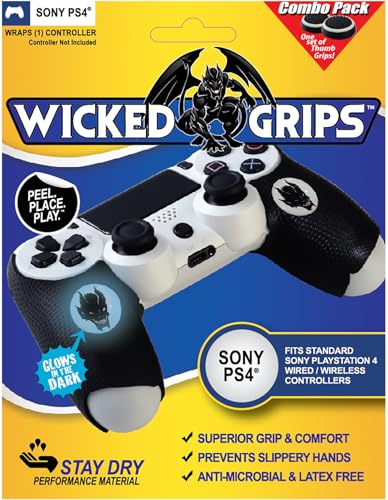 Grips de manette PS4 combo contre les mains moites Wicked-Grips