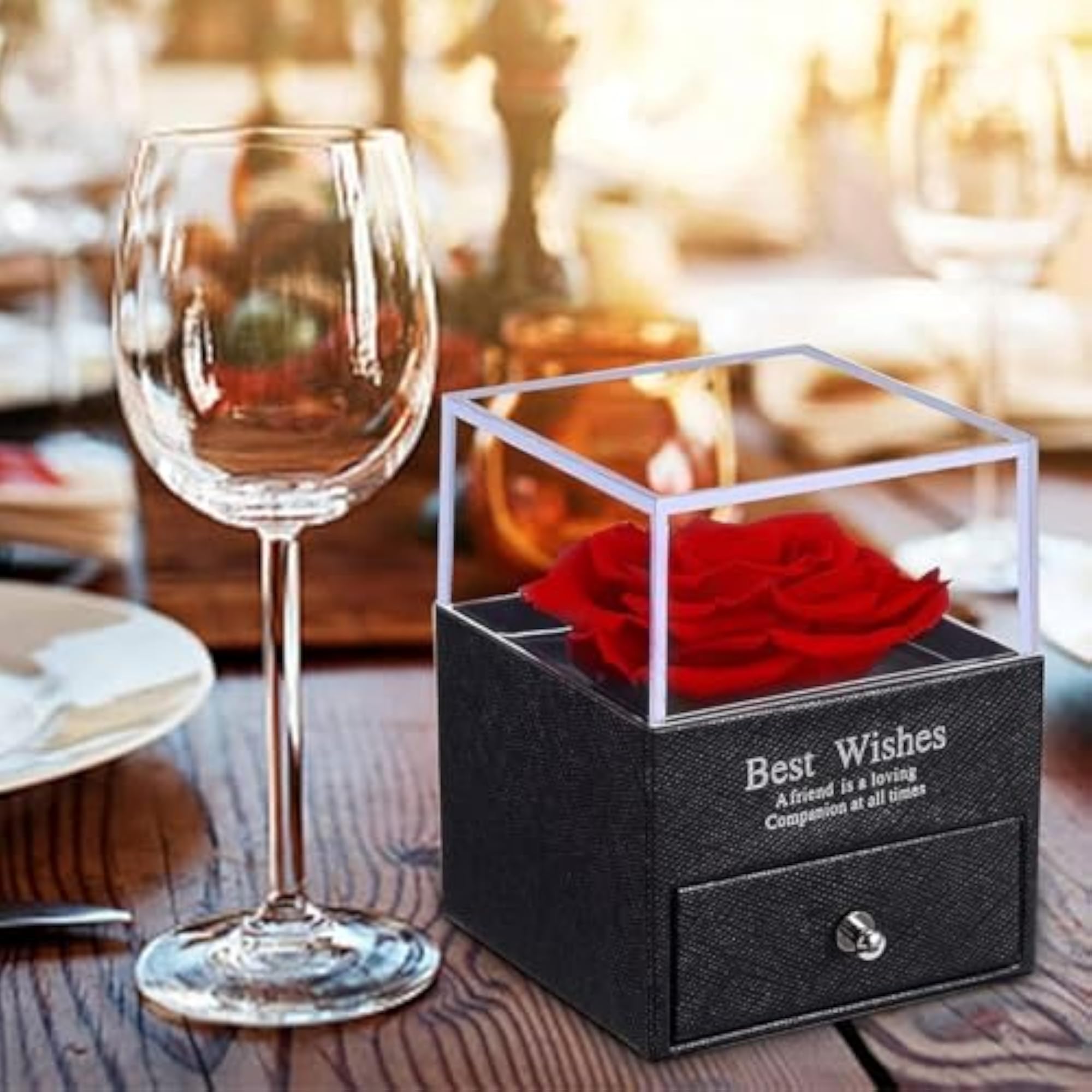 Handmade Royal Red Flowers Gift Box