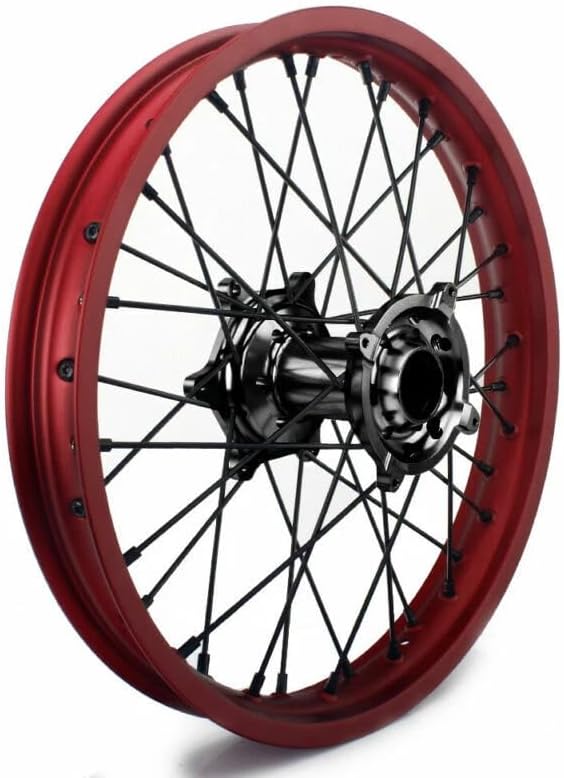 TOFR 21"/19" CNC Wheels Set for Honda CR125R CR250R CRF250R CRF450R 04-13 Red Rim Black Hub