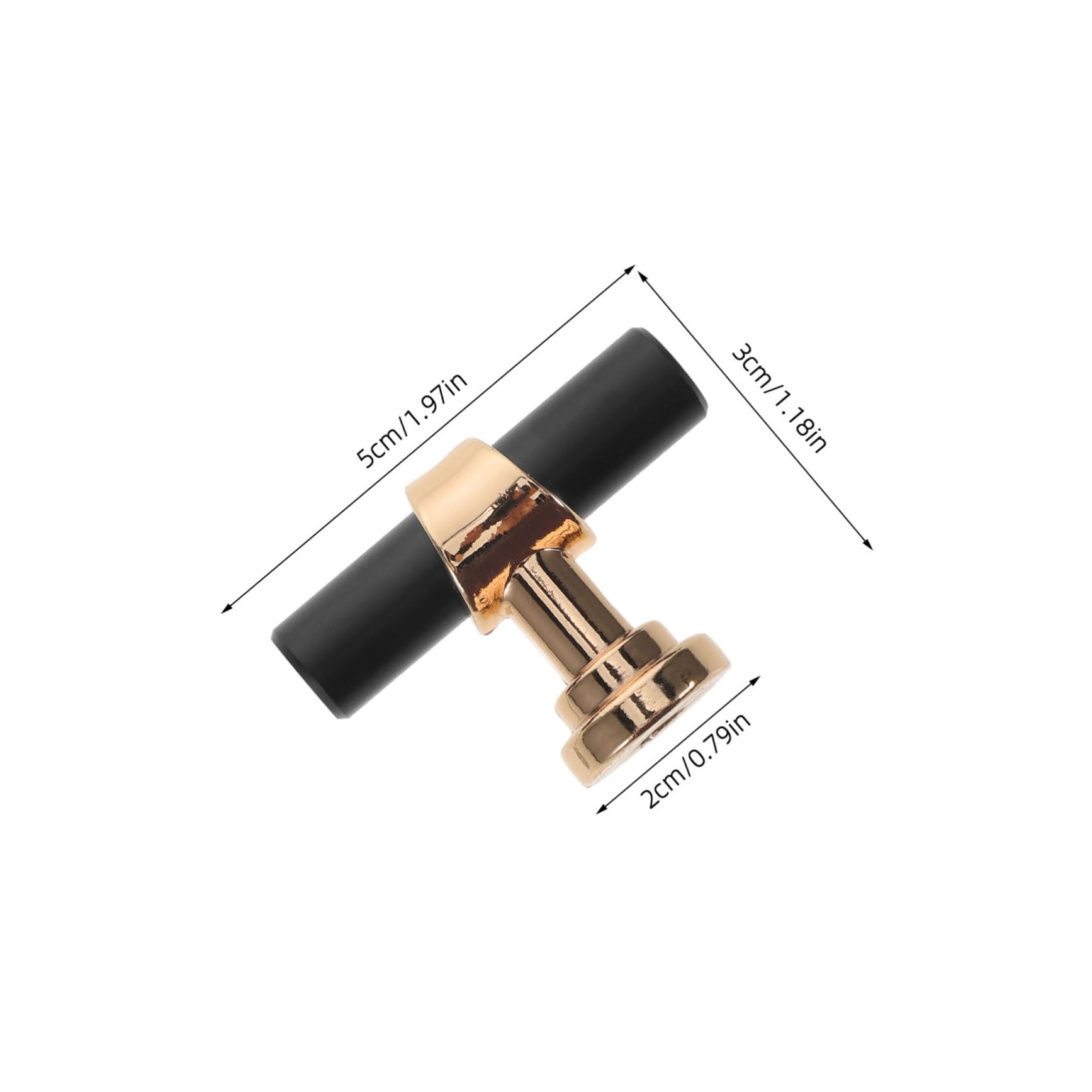 WOONEKY 10 Stück Teiliges Schrankgriffe Küchenschrankknöpfe Schwarz-gold Modern Minimalistisch Kratzfest Ergonomisch Komfortabel Für Kommode und Kleiderschrank
