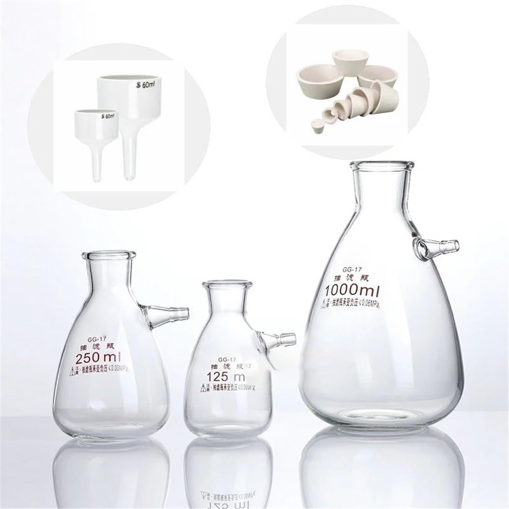 Labor-Buchner-Trichter 40 mm/60 mm/80 mm/100 mm 250/500/1000 ml Labor-Oberdüsen-Glaskolben-Trichterhalter(1000ml Flask 1piece)