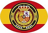 Artimagen Pegatina óvalo España con Círculo Casa Real 65x45 mm.