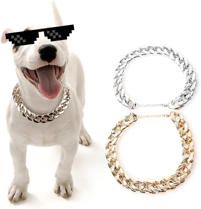 Collar francés Collar para mascotas (Oro)