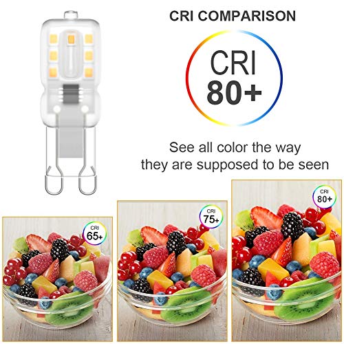 Klighten Lampadina G9 Led 3W Bianco Caldo 3000K