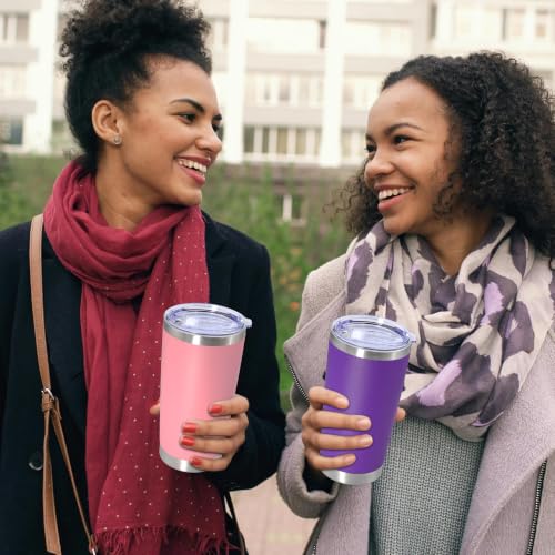Image of 20oz Tumbler Insulated Tumblers Vacuum Coffee Mug with Lid Purple 6Pack