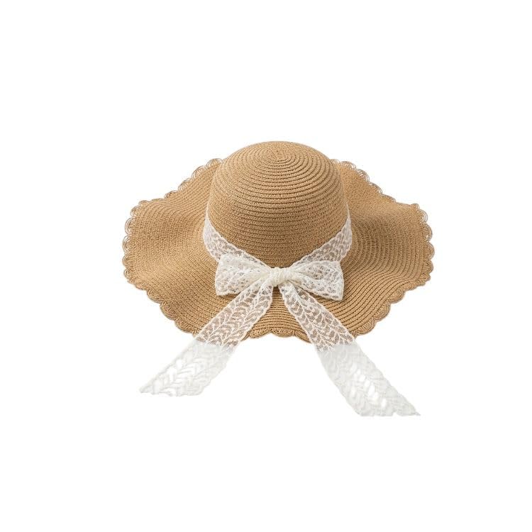 Straw Hat for Women, Wide Brim Beach Hat with Printed Ribbon, UV Protection, Packable Travel Visor Cap, Ladies Gift-image-49