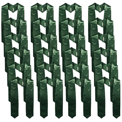 Image of GraduationMall 24 Pieces 72 Inch Plain Graduation Stole Bulk Sublimation Blank Honor Graduation Sash Unisex Adult