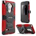 LG G3 Stylus (D690) Case, Evocel® [New Generation] Dual Layer Rugged Holster Case (DOES NOT FIT LG G3) with Kickstand and Belt Swivel Clip For LG G3 Stylus (D690) - Retail Packaging, Red
