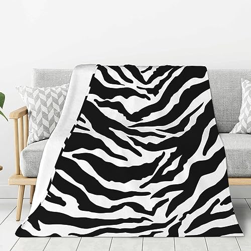 Tuieomse SWNGOAQ6NG-549494026 Zebra Stripes Sherpa Blanket Throw Safari Animals Blankets For Couch & Bed cover
