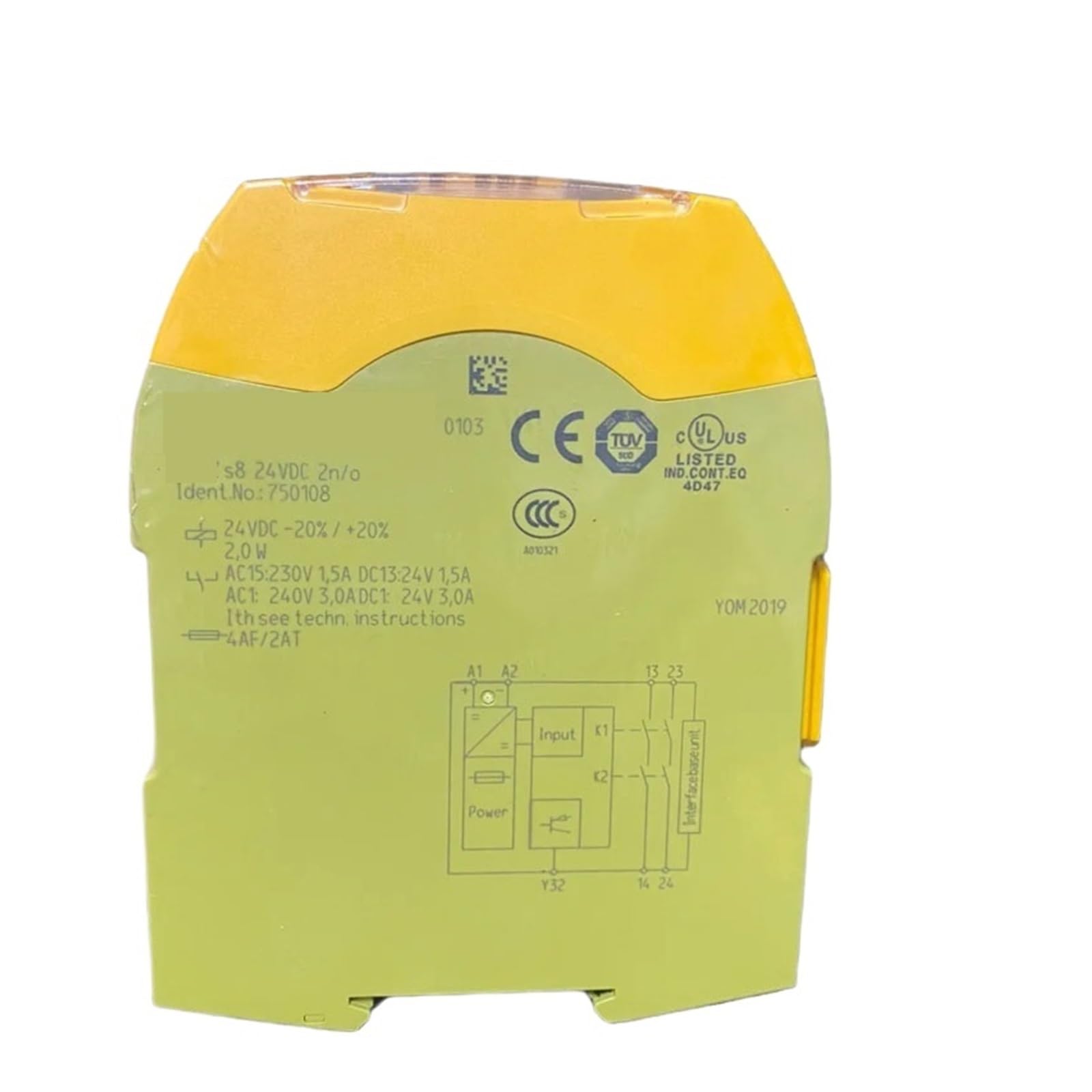 ZVQYSGIW 750108 S8 24VDC 2n/o Relay