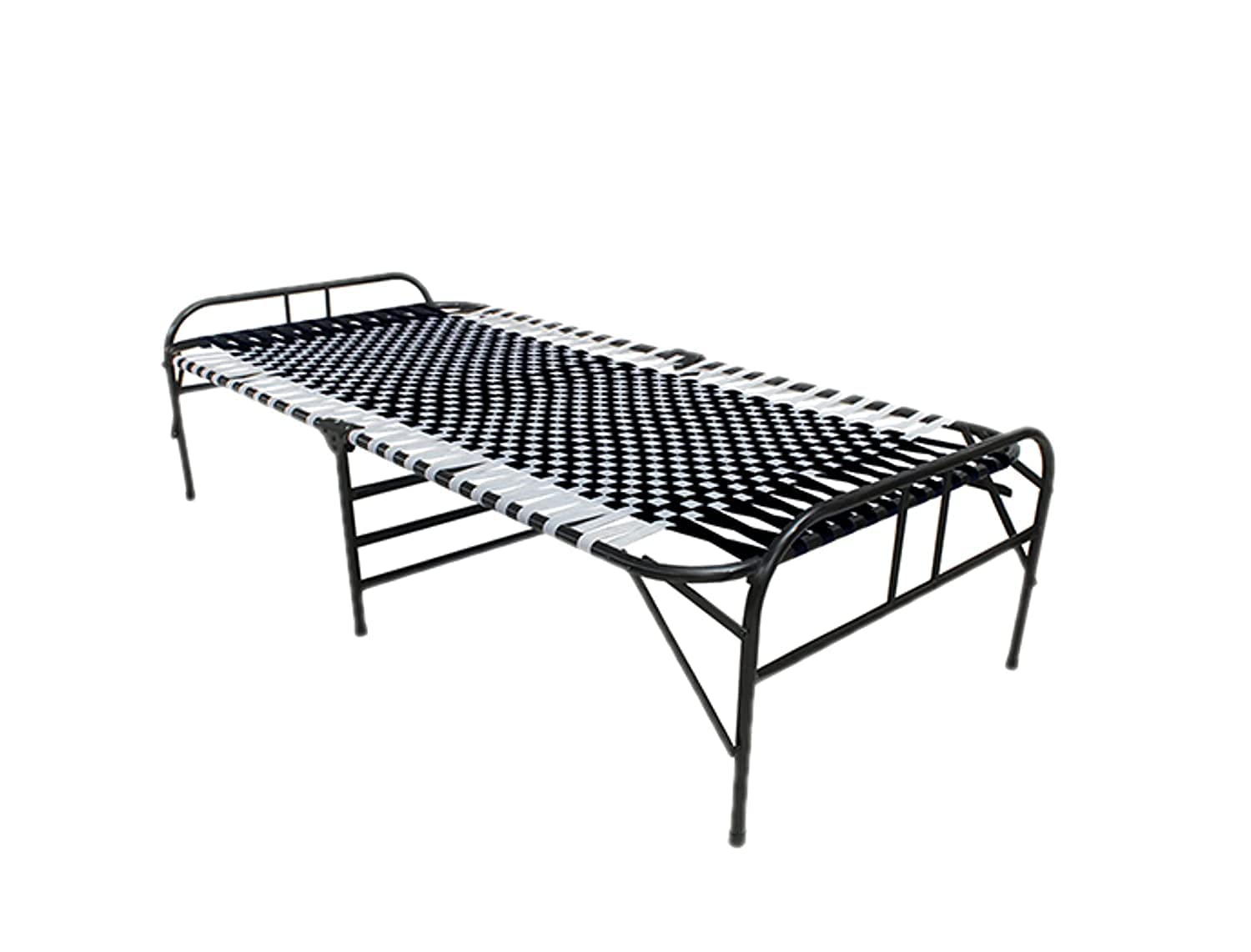 LUSTER Metal Platform; Folding King Bed (Black)