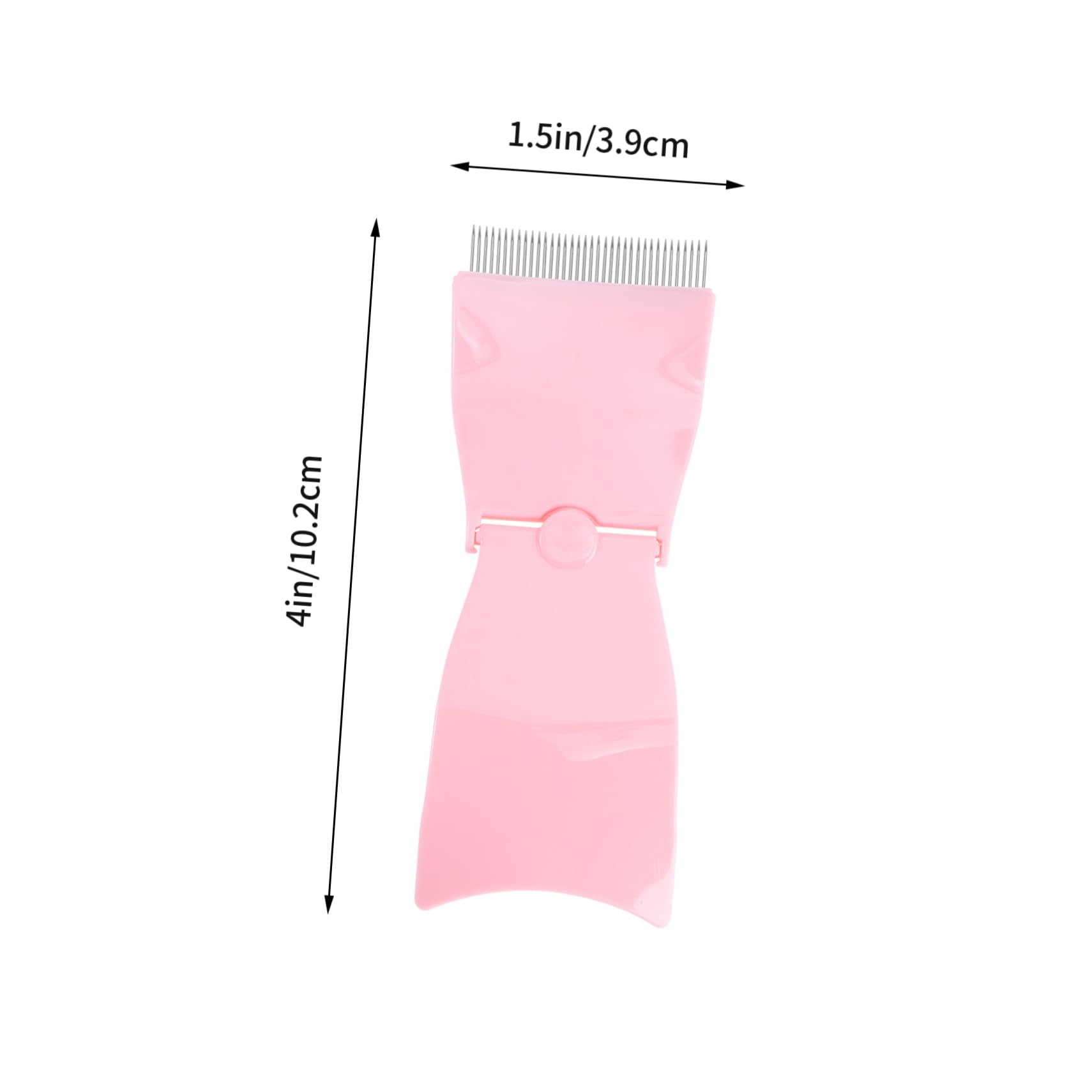 BELLIFFY 2pcs Steel Needle Eyebrow Comb Brow Brush for Eyebrows Comb Grooming Tool Folding Design for Women Girls